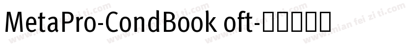 MetaPro-CondBook oft字体转换